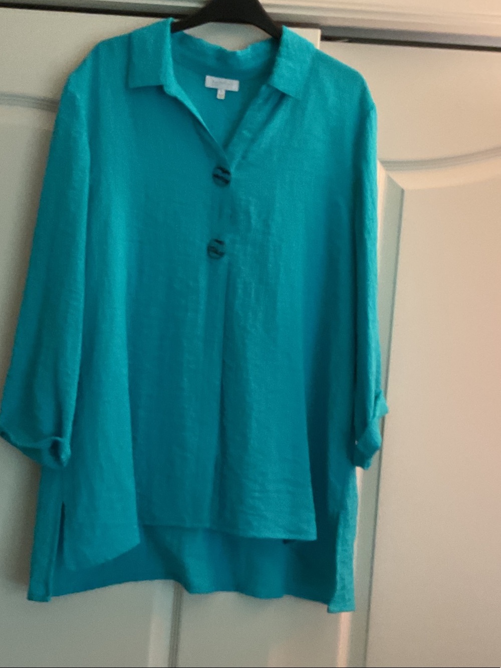Habitat Turquoise Button-Front Tunic